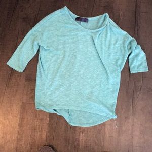 Teal cotton casual top